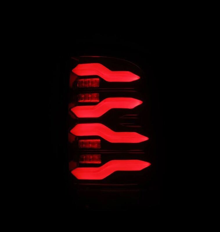 AlphaRex 640002 09-18 Dodge RAM LUXX-Series LED Taillights Black Red w/Activation Light & SS