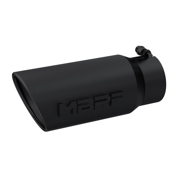 MBRP T5051BLK 12in Black Finish Angled Rolled End Exhaust Tip