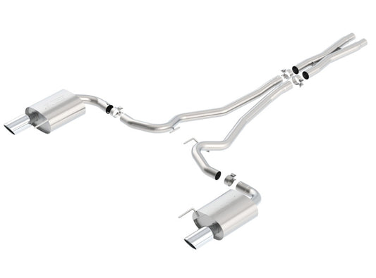 Borla 140590 S-Type Cat-Back 15-17 Ford Mustang GT 5.0L V8 MT/AT 2.5in pipe 4in tip - #140590