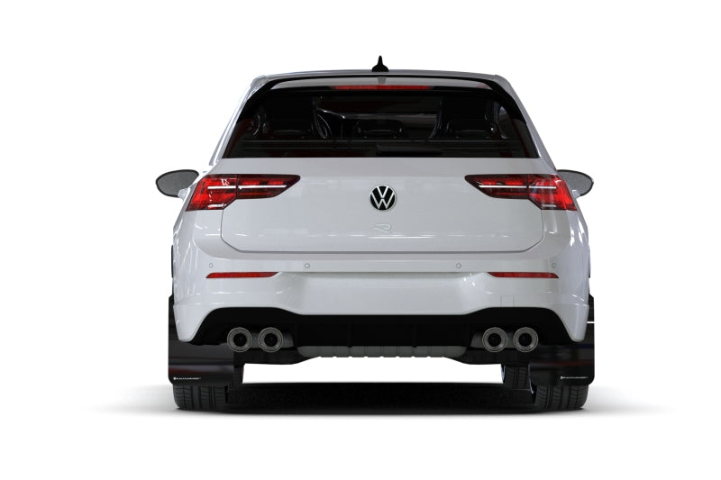 Rally Armor UR Mud Flaps - 2022-2025 Volkswagen GTI / Golf R - Black/Red Logo - #MF80-UR-BLK/RD