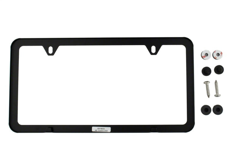 Ford Racing Slim License Plate Frame - Black Stainless Steel