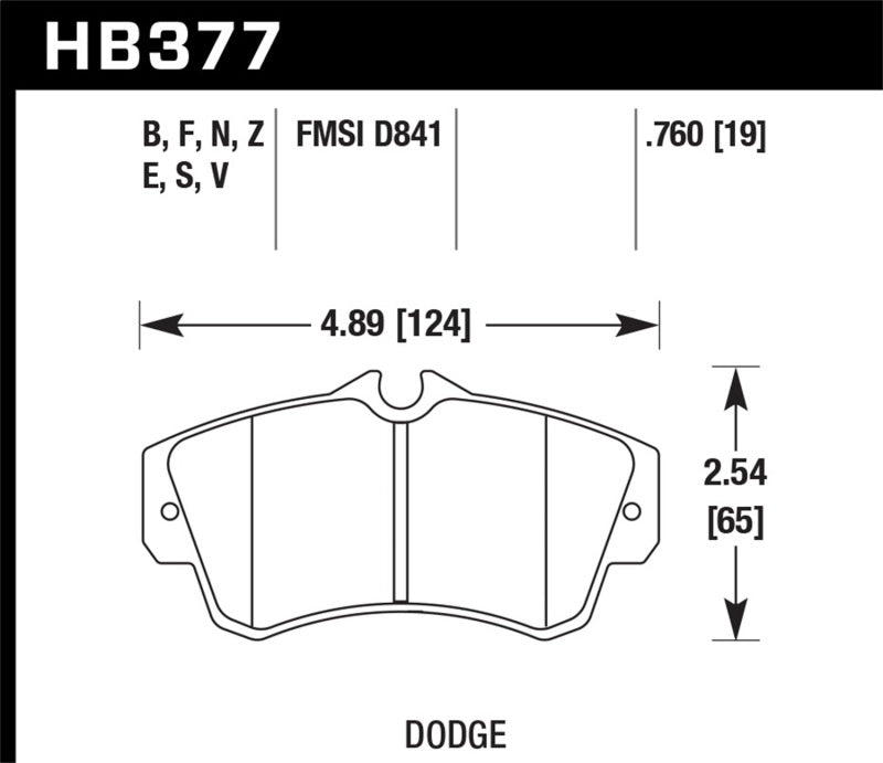 Hawk Performance HB377F.760 HPS Performance Street Brake Pads