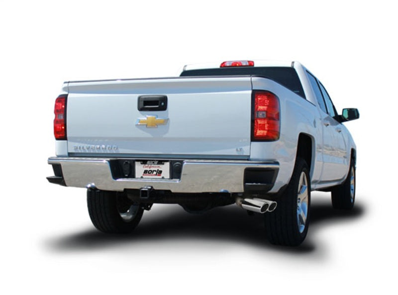 Borla 140576 14 Silv/Sierra 1500 EC Std/CC Short 143.5in WB S-Type Dual Rolled Side Exit Cat-Back Exhaust - #140576