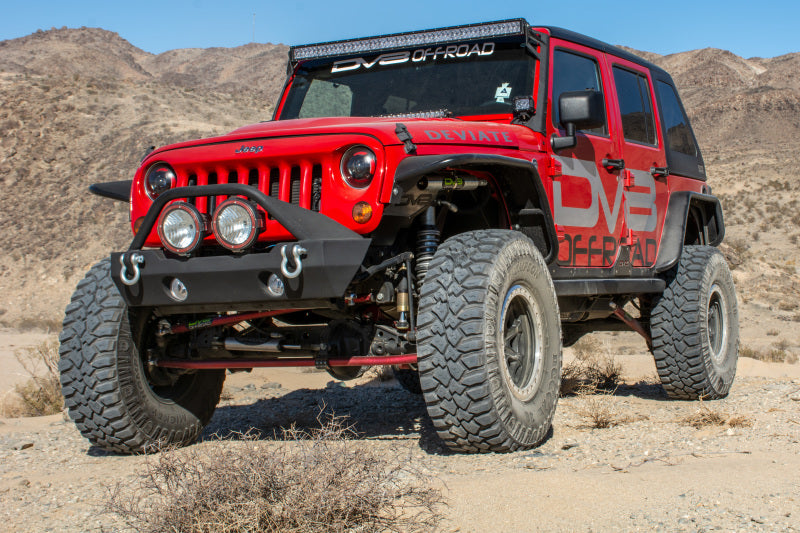 DV8 Offroad 07-18 Jeep Wrangler JK Front & Rear Flat Tube Fenders - #FENDB-02