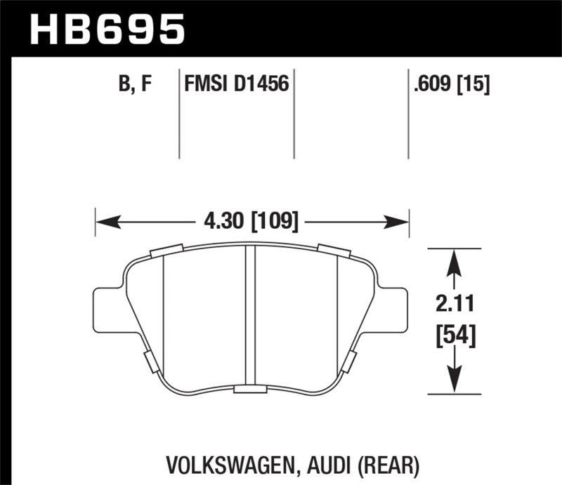 Hawk Performance HB695F.609 HPS Performance Street Brake Pads