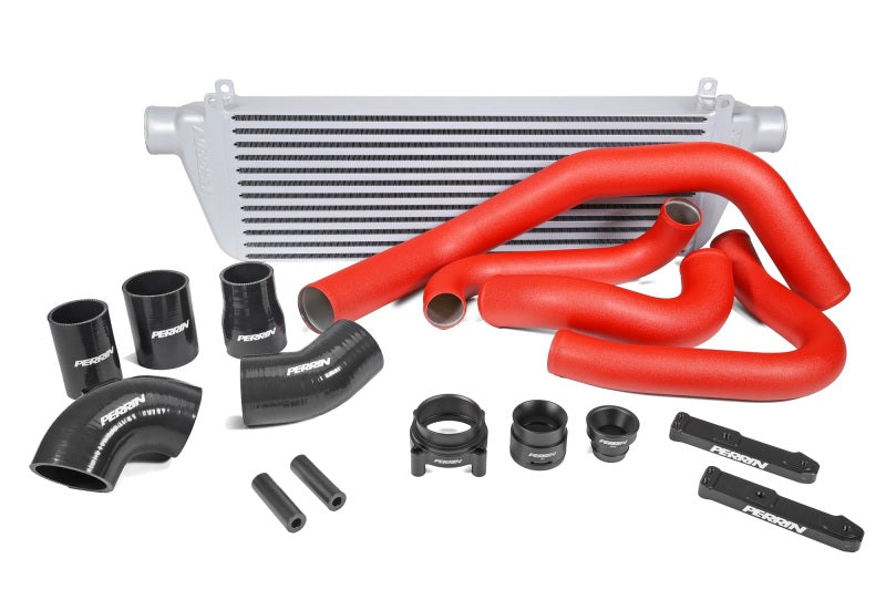 PERRIN 22-26 Subaru WRX Front Mount Intercooler Kit (Red Tubes & Silver Core)