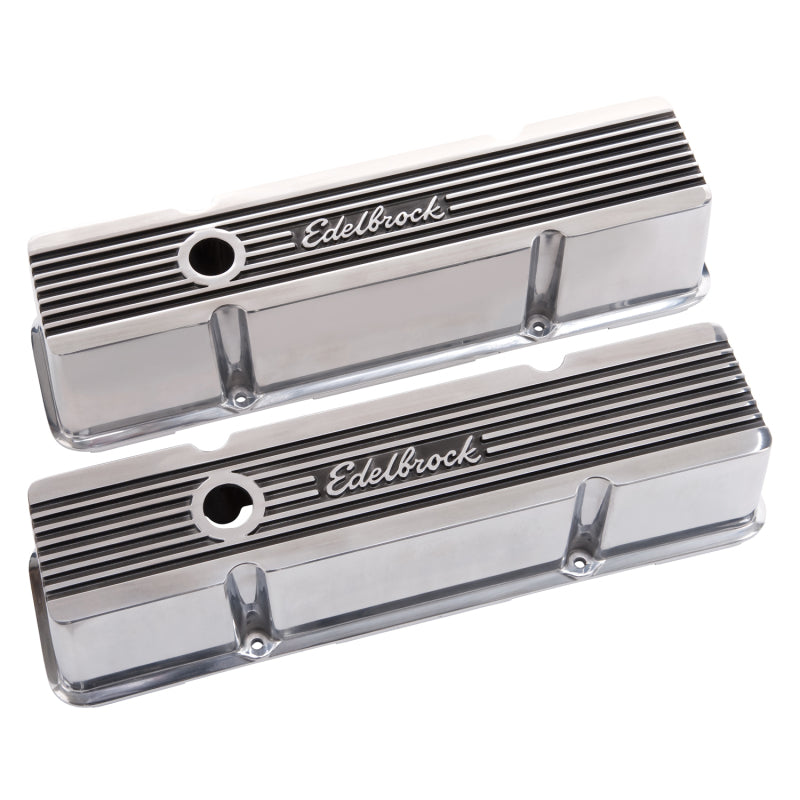 Edelbrock 4263 Valve Cover Elite II Series Chevrolet 1959-1986 262-400 CI V8 Tall Polished