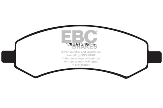 EBC 2006-2009 Chrysler Aspen 4.7 Greenstuff Front Brake Pads DP61738