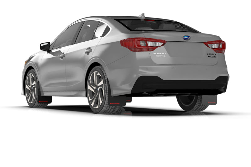 Rally Armor UR Mud Flaps - 2020-2025 Subaru Legacy - Black/Red Logo - #MF64-UR-BLK/RD