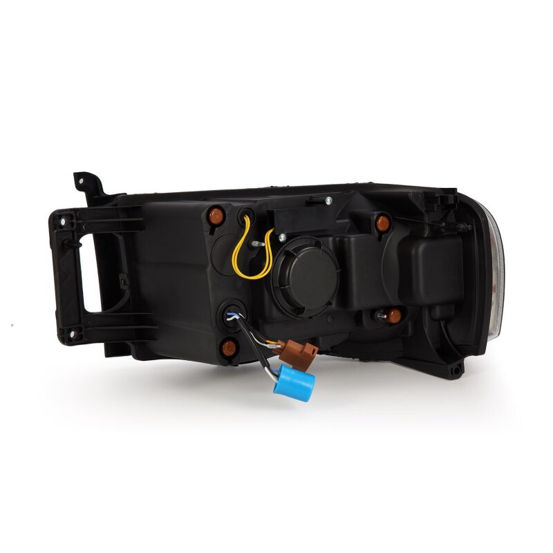 AlphaRex 880572 02-05 Dodge Ram 1500 PRO-Series Projector Headlights Plank Style Alpha Black w/Sequential Signal
