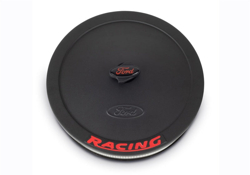 Ford Racing Air Cleaner Kit - Black Crinkle Finish with Red Emblem