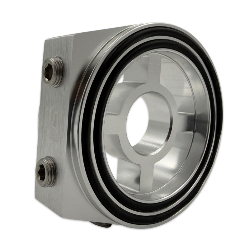 BLOX Racing Oil Filter Block Adapter Silver / For Oil Pressure / Oil Temperature BXGA-00105-SI