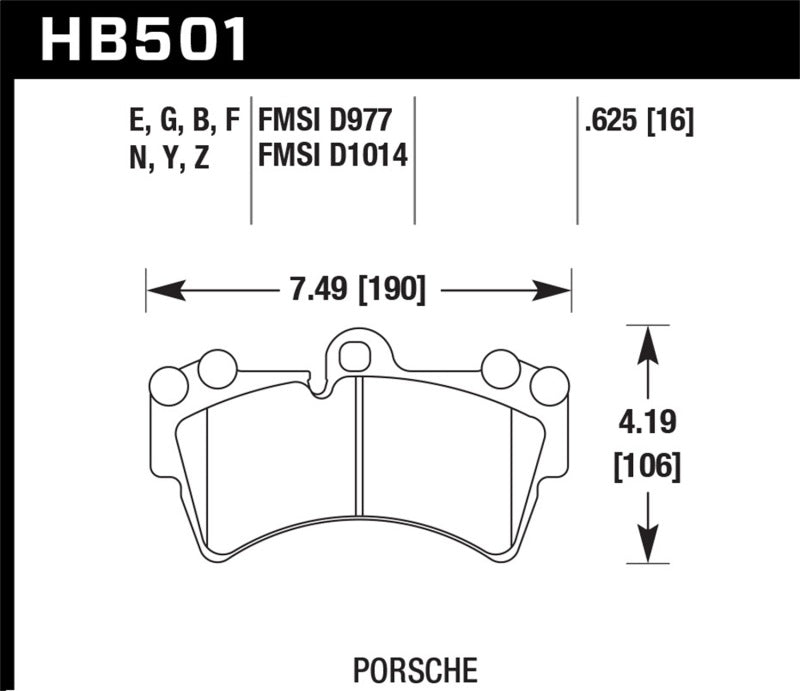 Hawk Performance HB501B.625 HPS 5.0 Street Brake Pads