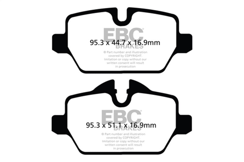 EBC 10+ Mini Countryman 1.6 Cooper Yellowstuff Rear Brake Pads DP42102R