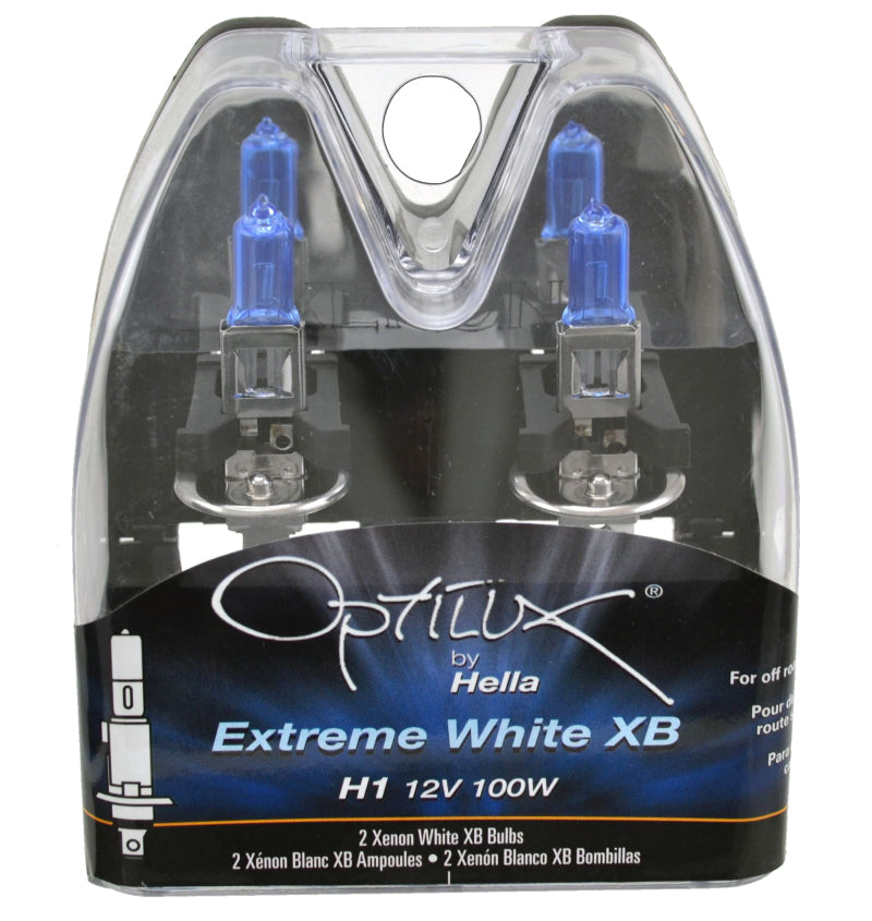 HELLA H71070227 Optilux H1 100W XB Extreme White Bulbs Pair