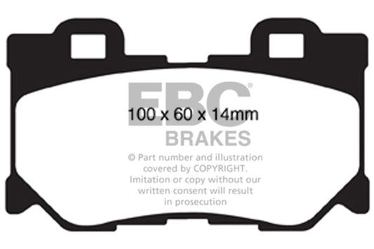 EBC 2008-2013 Infiniti FX50 5.0 Yellowstuff Rear Brake Pads DP41824R
