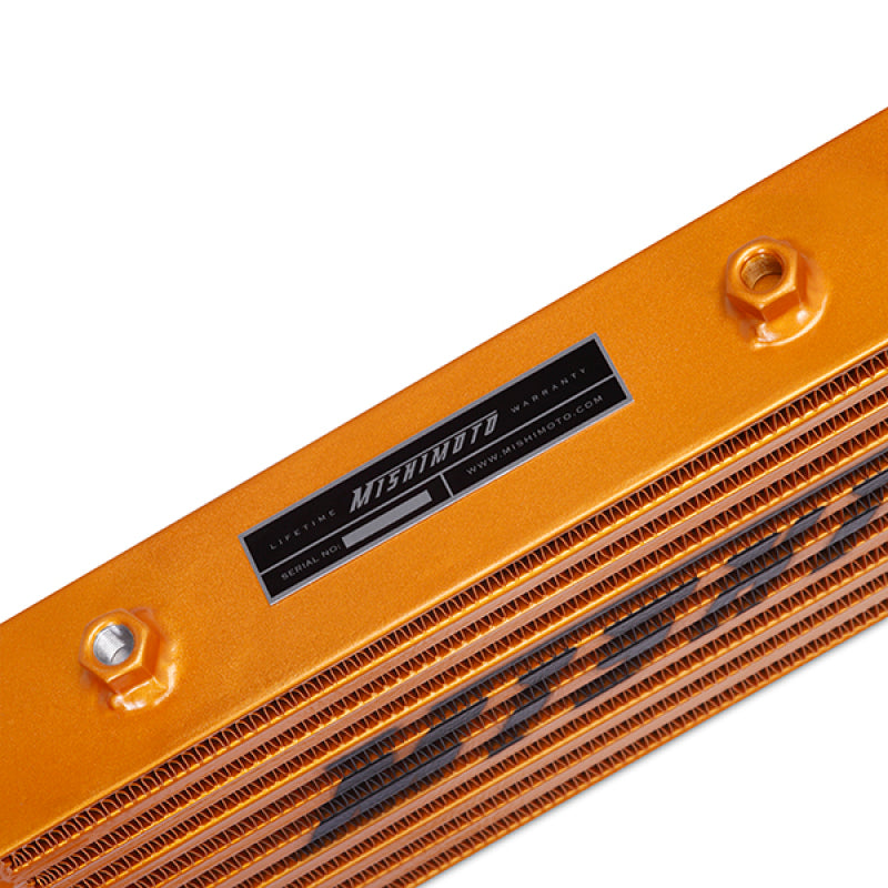 Mishimoto Universal Gold Z Line Intercooler Overall Size: 28x8x3 Core Size: 21x6x2.5 Inlet / Outlet - #MMINT-UZG