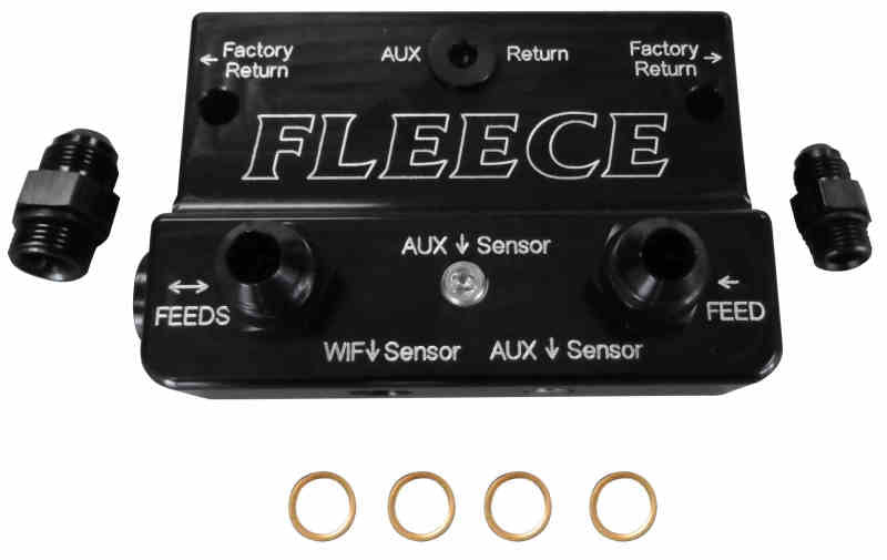 Fleece Performance FPE-FFD-RF-4G for 10-12 Dodge 6.7L Cummins 4th Gen Fuel Distribution Block