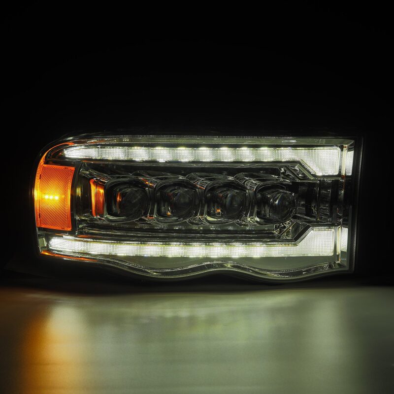 AlphaRex 880565 02-05 Dodge Ram 1500 NOVA LED Projector Headlights Plank Style Chrome w/Activation Light/Sequential Signal