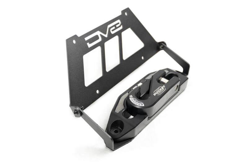 DV8 Offroad Fairlead Mounted Flip-Up License Plate Bracket - #LPBM-02