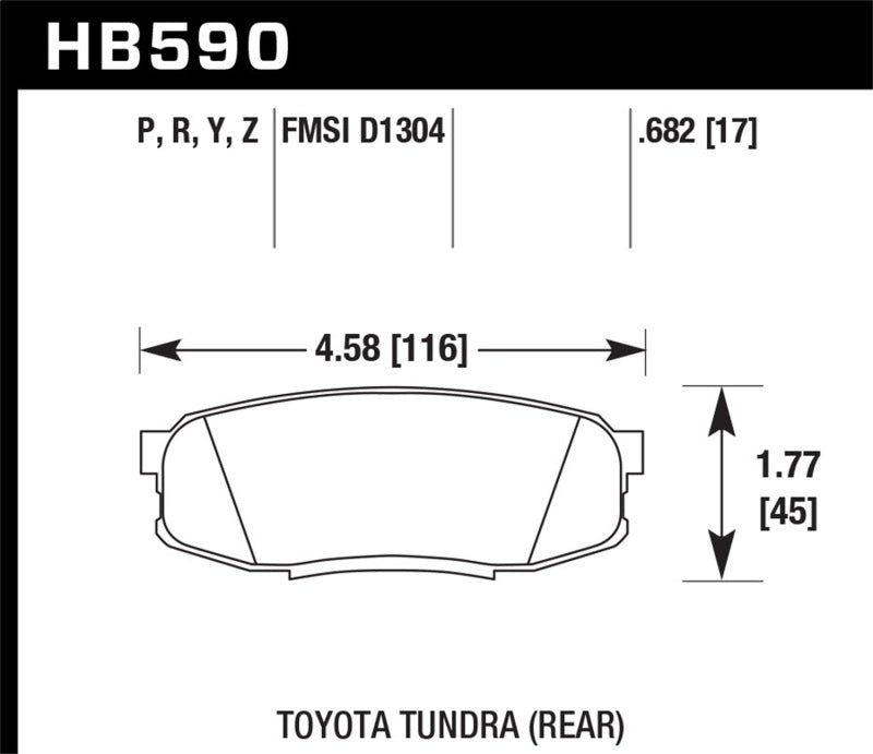 Hawk Performance HB590Z.682 Performance Ceramic Street Brake Pads