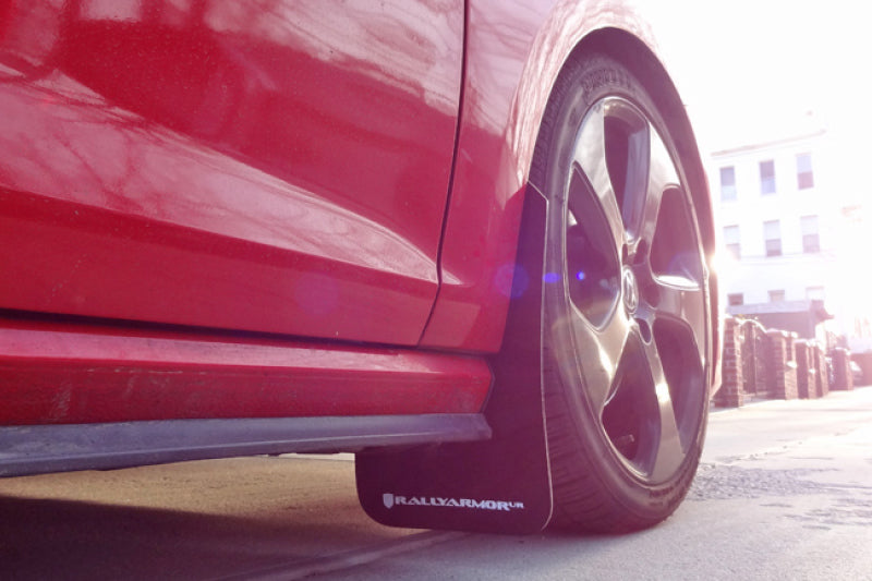 Rally Armor UR Mud Flaps - 2015-2018 Volkswagen GTI + 3 more fitments - Red/White Logo - #MF37-UR-RD/WH