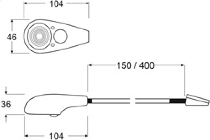 HELLA 343720622 Interior LED Reading Lamp Black Flex Arm