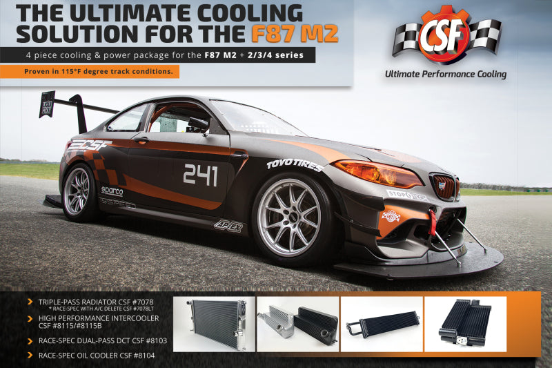 CSF 8103 Race-Spec Dual Pass DCT Oil Cooler for 15-18 BMW M2 (F87)