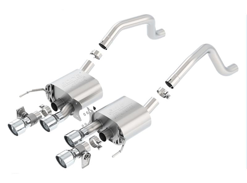 Borla 11905 15 Chevy Corvette C7 ZO6 6.2L w/o AFM w/ NPP ATAK Quad RD RL AC Tips Center Rear Exit Exhaust - #11905