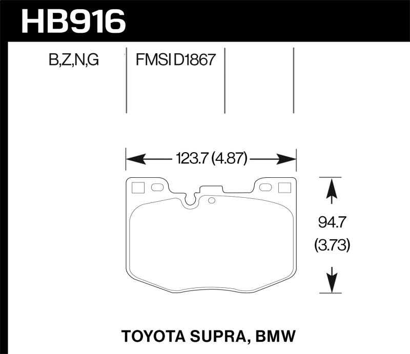 Hawk Performance HB916N.740 HP Plus Crossover Street/Motorsport Brake Pads
