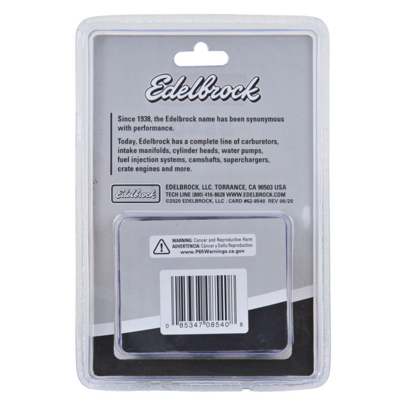 Edelbrock 8540 Exhaust Header Bolts 3/8 in-16 x 3/4 in Black Oxide with Allen Socket