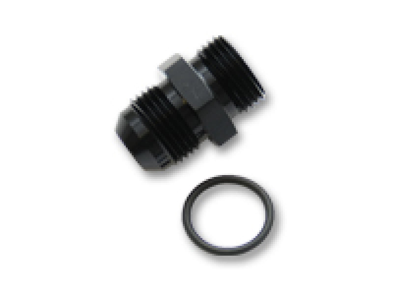 Vibrant -3AN Male Flare to -3 ORB Male Straight Adapter w/O-Ring - Anodized
