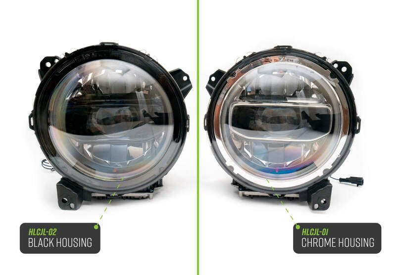 DV8 Offroad 18-22 Jeep Gladiator Wrangler LED Projector Headlights - #HLCJL-02