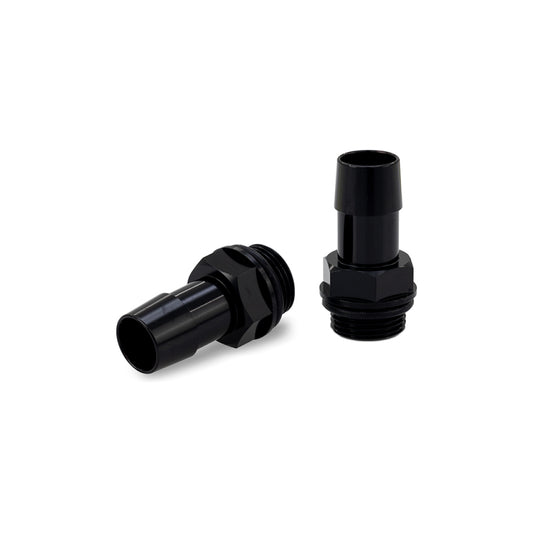 Mishimoto 2pcs. M20x1.5 5/8in Aluminum Catch Can Fittings - Black - #MMFT-M20-58BK