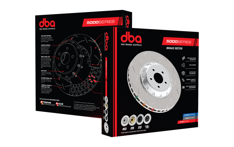 DBA 15-18 BMW M3 (w/Iron Rotors) Front 5000 Series Cross Drilled Rotor w/Silver Hat