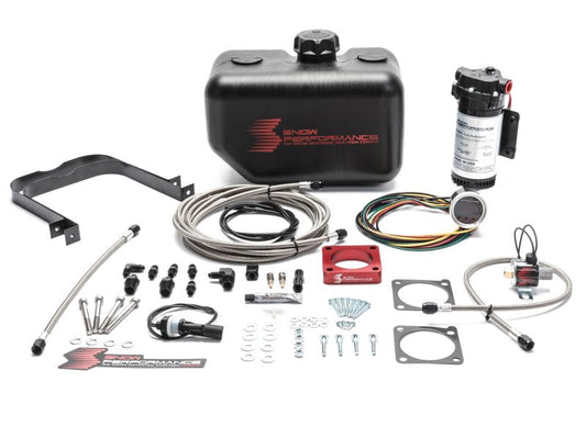 Snow Performance SNO-2120-BRD 08-15 Evo Stage 2 Boost Cooler Water Injection Kit w/SS Braided Line & 4AN Fittings