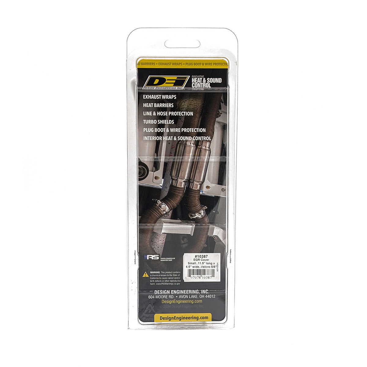 DEI EGR Pipe Cover 11-1/2in x 4.5in with Hook and Loop Closure for 1985-1991 Chevrolet Corvette C4 L98