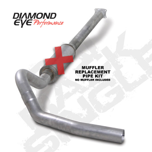 Diamond Eye K4110A-RP 4in Cat-Back Exhaust Muffler Replacement Pipe - 2001-2005 Chevrolet Silverado 2500 HD/3500; 2001-2