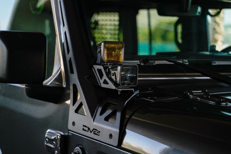 DV8 Offroad 2018+ Jeep Wrangler JLO A Pillar Dual Light Pod Mounts - #LBJL-11