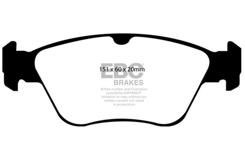 EBC 1999-2001 Mercedes-Benz C230 (W202) 2.3 Redstuff Front Brake Pads DP31055C