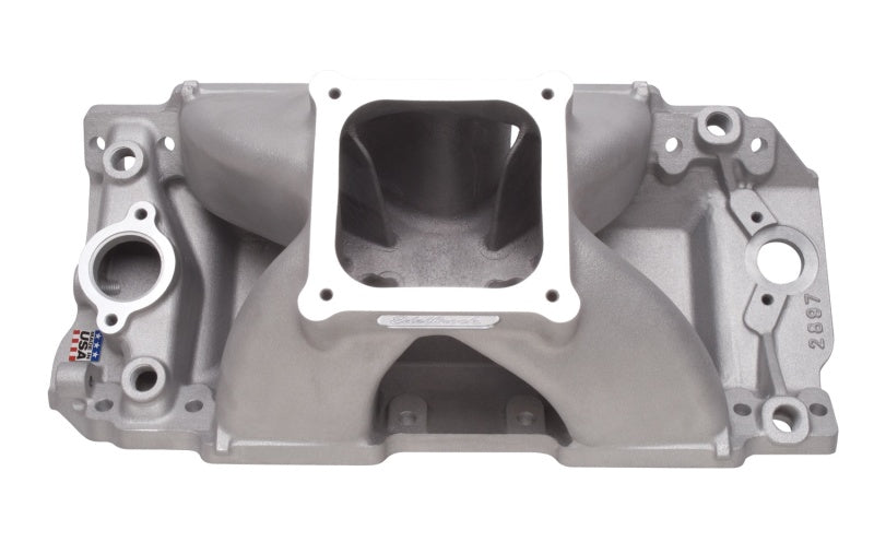 Edelbrock 2897 Manifold BBC Super Victor 632 Tall Deck Conventional Rectangular Port Heads