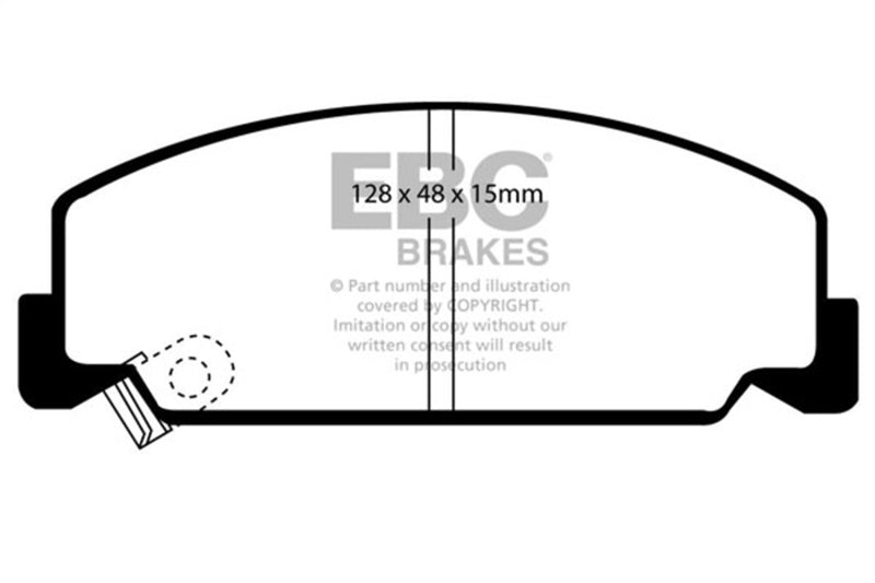 EBC 1993-1995 Honda Civic Coupe 1.5 DX Yellowstuff Front Brake Pads DP4911R