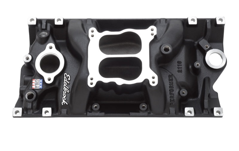 Edelbrock 21163 Intake SBC Performer Vortec Black