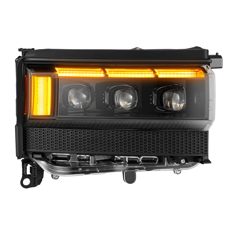 AlphaRex 880896 24-26 Toyota LC250 NOVA LED Projector Headlight Alpha Black with Activation Light/Sequential Signal/Switchback