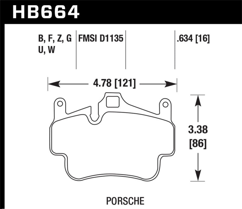 Hawk Performance HB664G.634 DTC-60 Motorsport Brake Pads