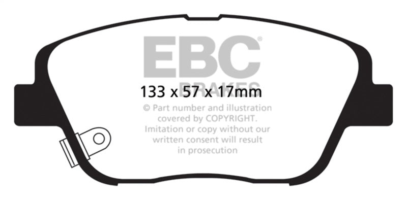 EBC 10-14 Hyundai Sonata 2.0 Turbo Redstuff Front Brake Pads DP31864C