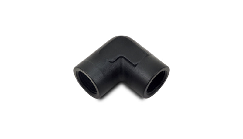 Vibrant 1/4in NPT 90 Degree Female Pipe Coupler Fitting