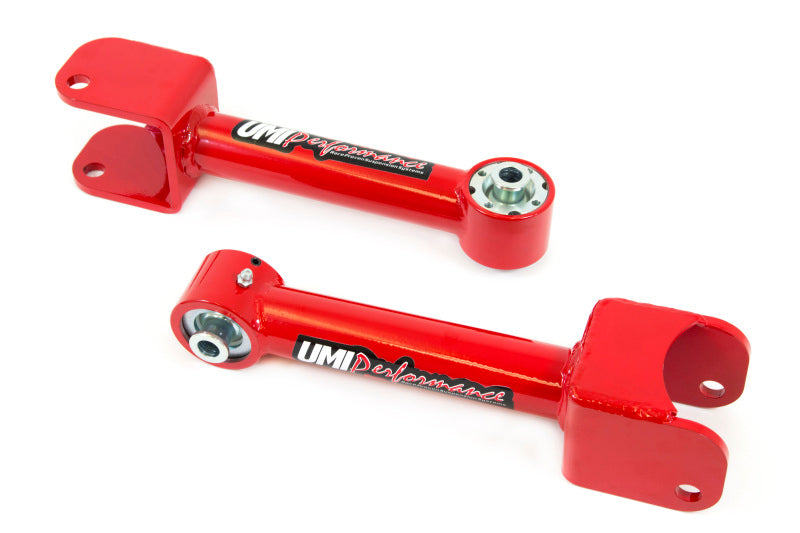 UMI Performance 4036-R Non Adjustable Upper Control Arms with Roto-Joint Red