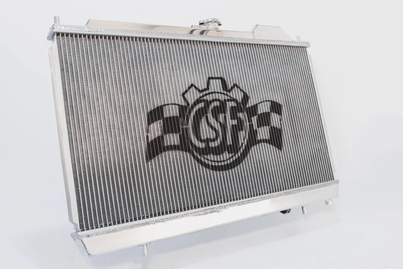 CSF 7075 Radiator w/ 12in Fan & Shroud/ -16AN & Slip for 96-07 Mitsubishi Evo 4