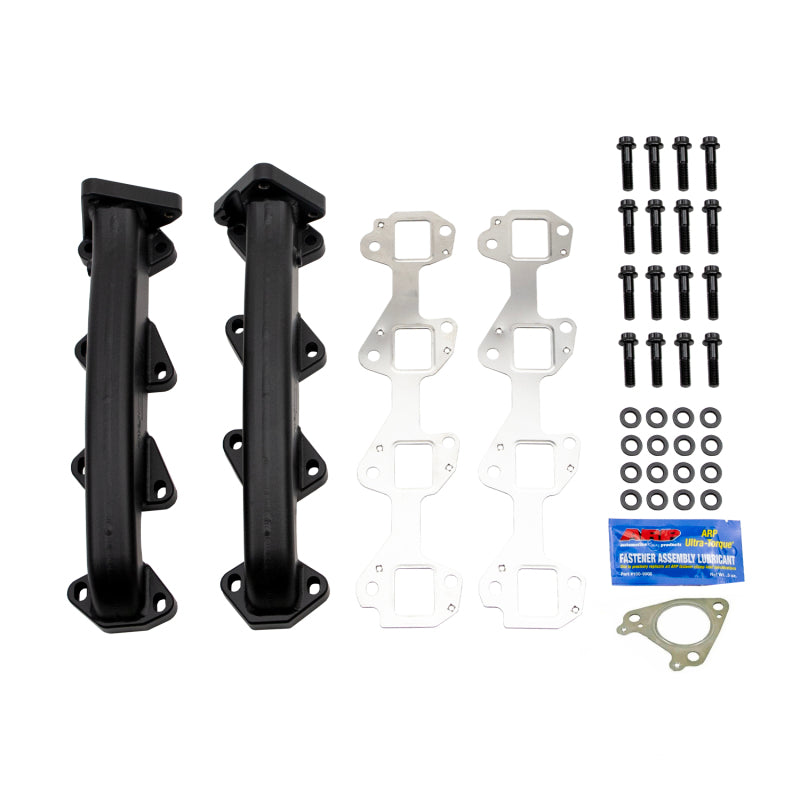 Wehrli Custom Fabrication WCF100363 Exhaust Manifold Kit with Gaskets & Hardware for 2001-2016 Chevrolet Silverado / GMC Sierra 2500 HD / 3500 HD 6.6L Duramax
